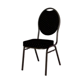 stapelstoel zwart met zachte zitting