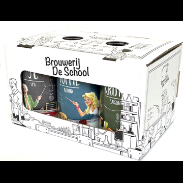 Brouwerij De School geschenkverpakking 6-blikjes