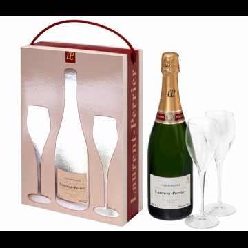 Laurent-Perrier Brut Coffret Met 2 Glazen